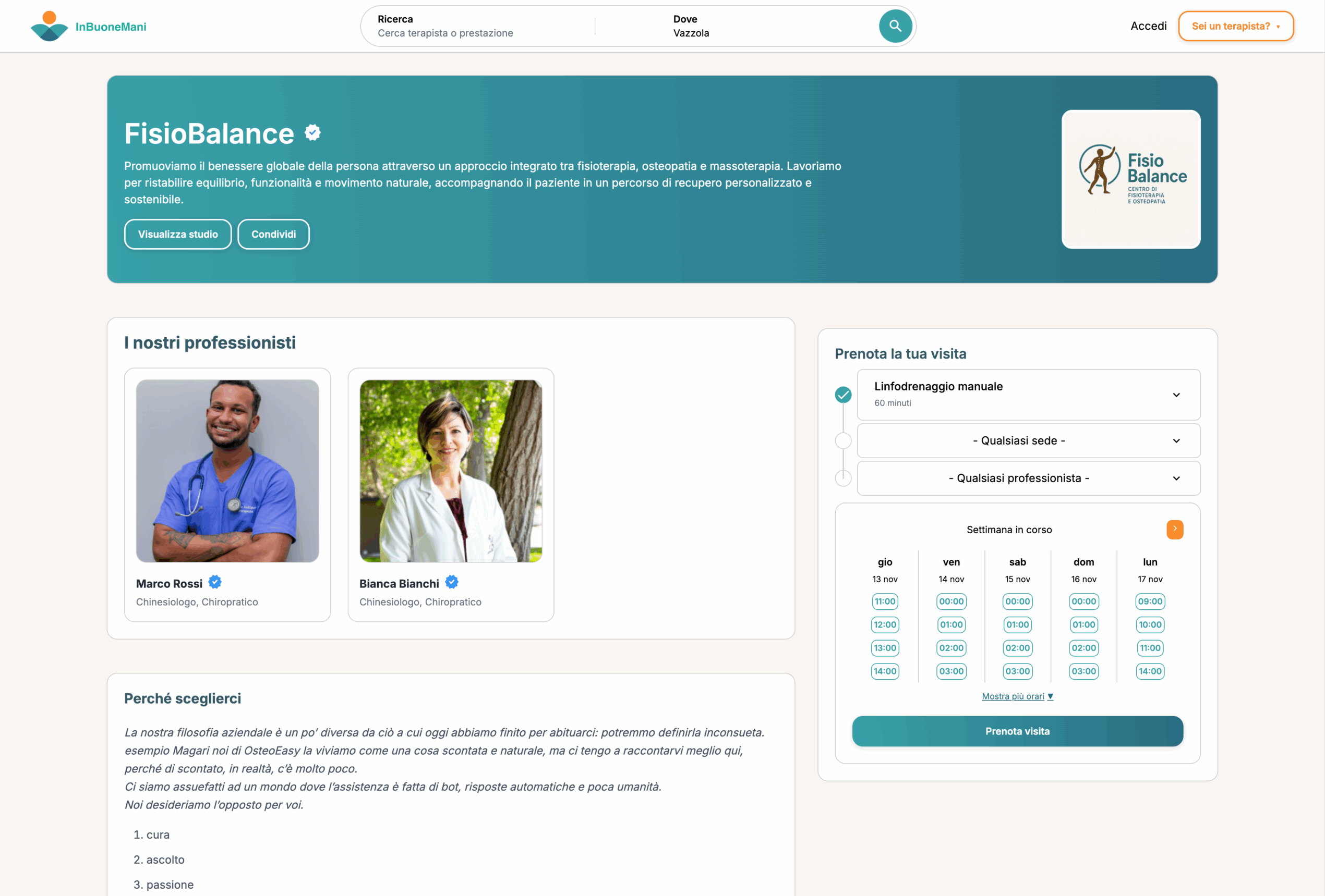 Grafica dinamica e professionale