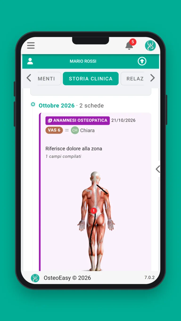 App OsteoEasy: storia clinica e anamnesi da smartphone